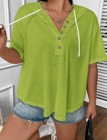 Hanorac SHEIN CURVE, verde