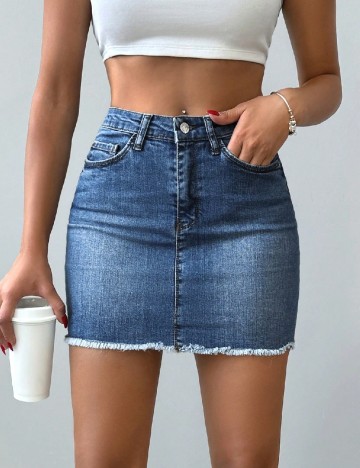 
						Fusta SHEIN, albastru