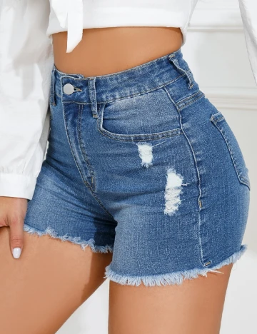 Pantaloni scurti SHEIN, albastru