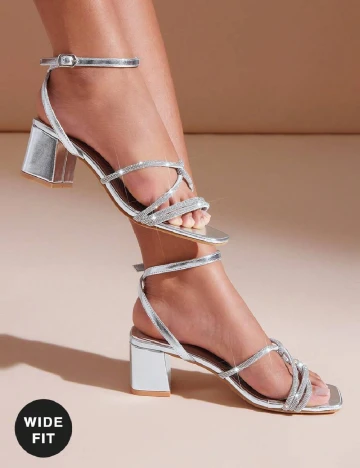 Sandale SHEIN, argintiu