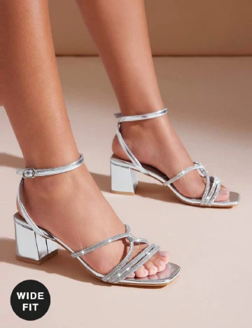 Sandale SHEIN, argintiu