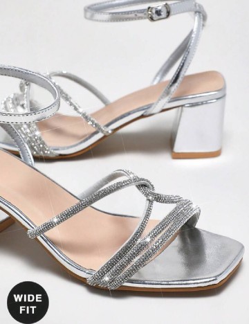 Sandale SHEIN, argintiu