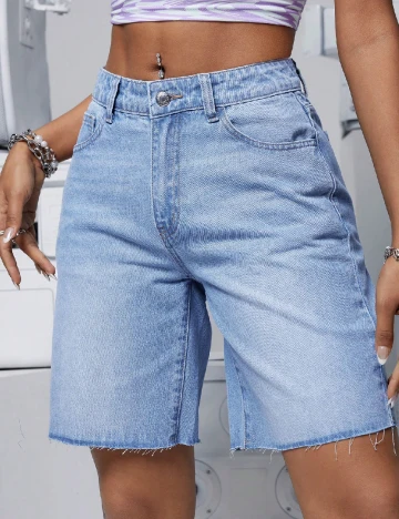 Pantaloni scurti SHEIN, albastru