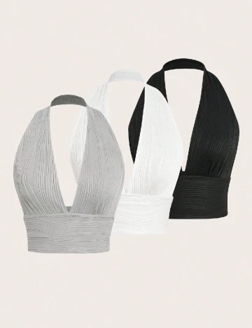 Set topuri 3 bucati SHEIN, mix culori