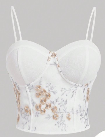 
						Top SHEIN CURVE, alb