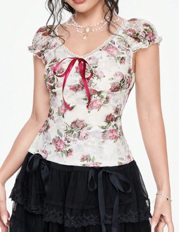 
						Bluza Romwe, floral print