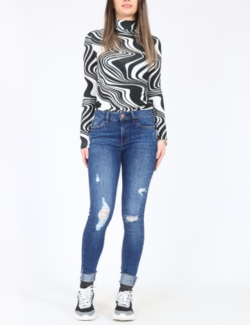 
						Blugi River Island, albastru