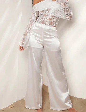 Pantaloni SHEIN, alb