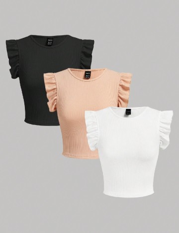 
						Set topuri 3 bucati SHEIN, mix culori