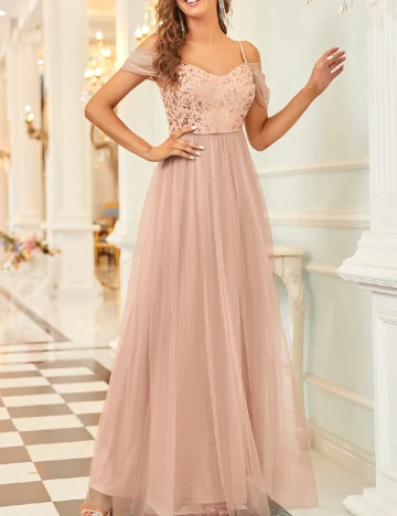 Rochie lunga SHEIN, crem