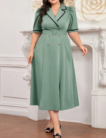 Rochie medie SHEIN CURVE, verde