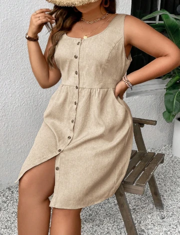 Rochie scurta SHEIN CURVE, crem