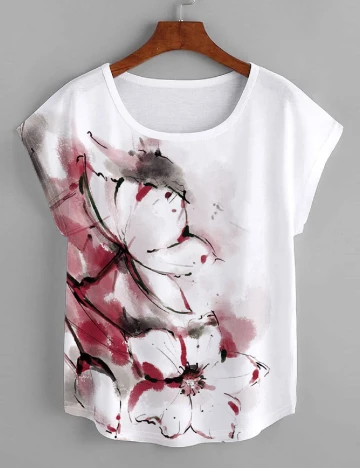 Tricou SHEIN CURVE, alb