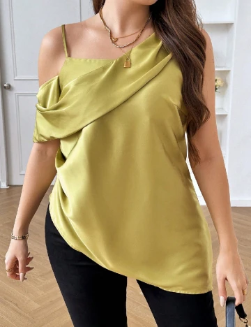 Bluza SHEIN CURVE, verde