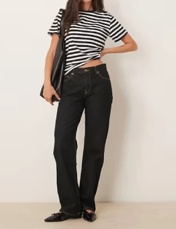 Tricou ASOS, alb/negru