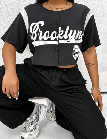 Camasa SHEIN CURVE, negru