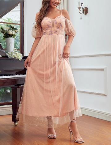 
						Rochie lunga SHEIN, piersica