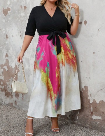 
						Rochie lunga SHEIN CURVE, mix culori