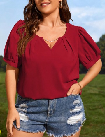 
						Bluza SHEIN CURVE, rosu