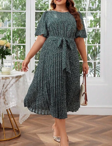 Rochie medie SHEIN CURVE, verde