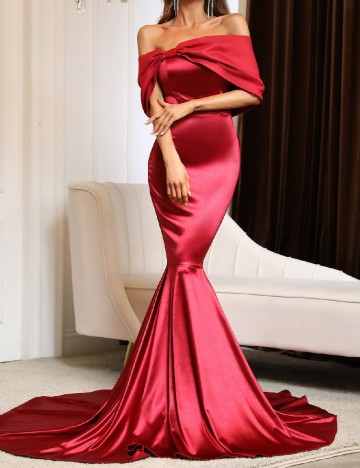 
						Rochie lunga Faeriesty, rosu