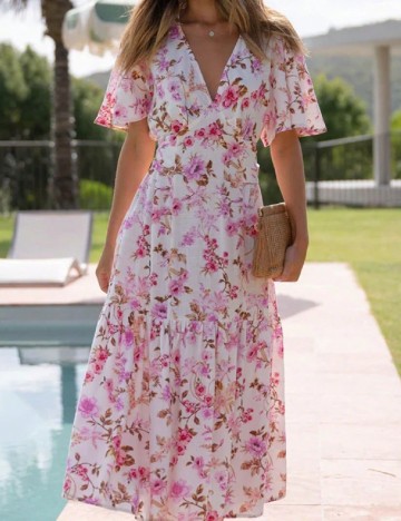 
						Rochie lunga SHEIN, floral print