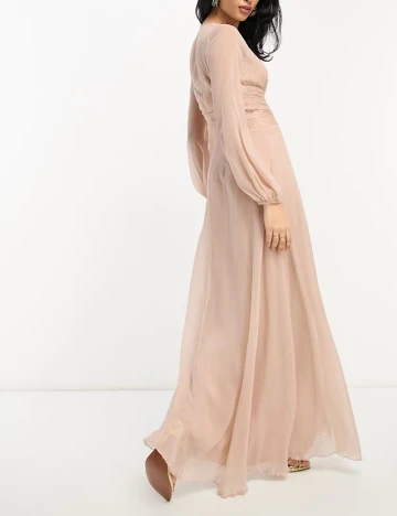 Rochie lunga ASOS, crem