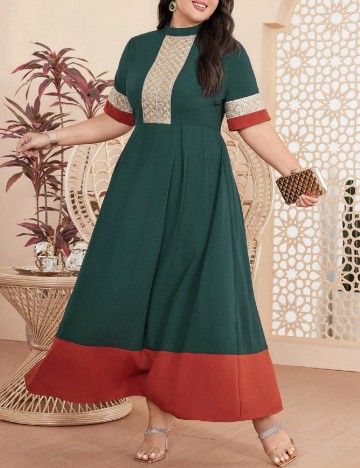 
						Rochie lunga SHEIN CURVE, mix culori