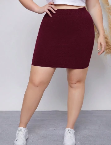 Fusta SHEIN CURVE, visiniu