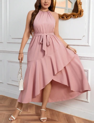 Rochie medie SHEIN CURVE, roz