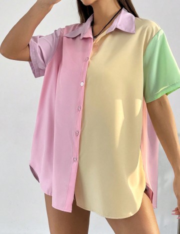 
						Camasa Oversize SHEIN, mix culori