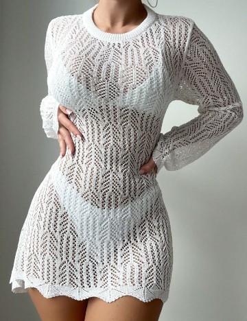 
						Rochie de plaja SHEIN, alb