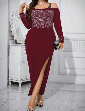 
						Rochie lunga SHEIN CURVE, grena