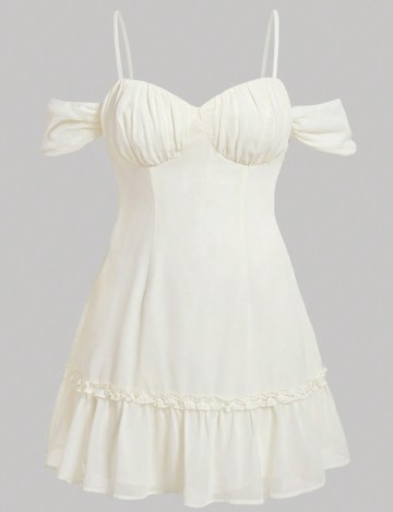 
						Rochie scurta SHEIN CURVE, ecru