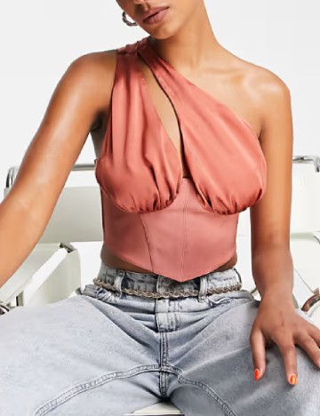 
						Top ASOS, roz pudra inchis