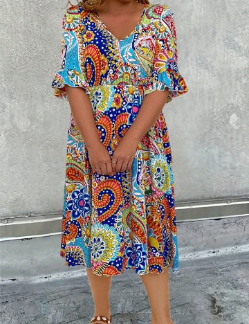 
						Rochie medie SHEIN CURVE, mix culori