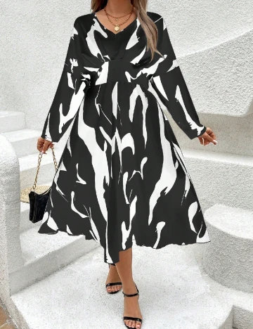 Rochie medie SHEIN CURVE, negru