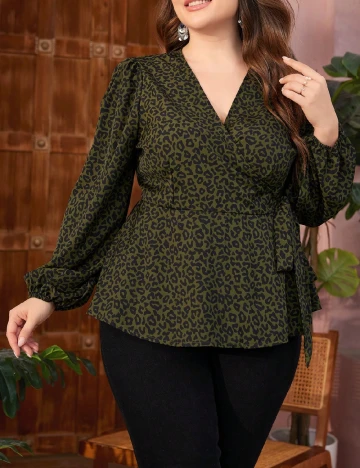 Bluza SHEIN CURVE, verde