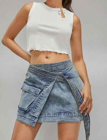 Fusta SHEIN, albastru