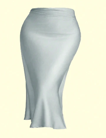 Fusta SHEIN CURVE, bleu