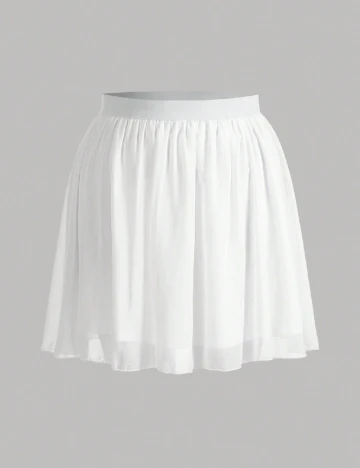 Fusta SHEIN CURVE, alb