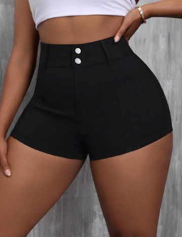 
						Pantaloni scurti SHEIN CURVE, negru