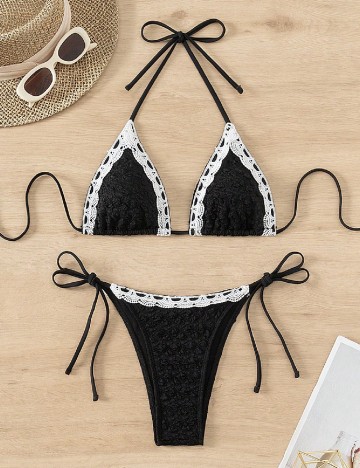 
						Costum de baie SHEIN, negru