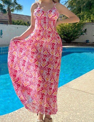 
						Rochie de plaja SHEIN, roz