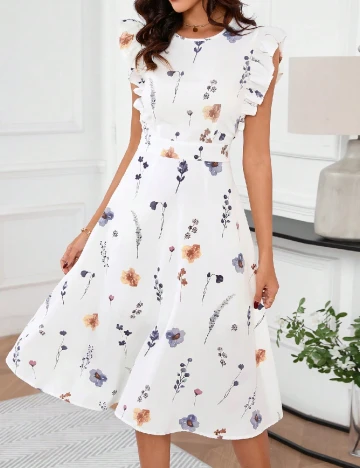 Rochie medie SHEIN, alb