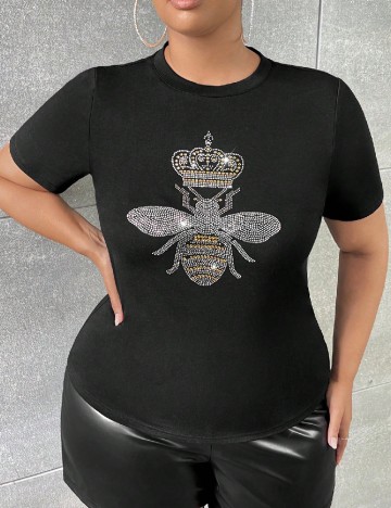 
						Tricou SHEIN CURVE, negru