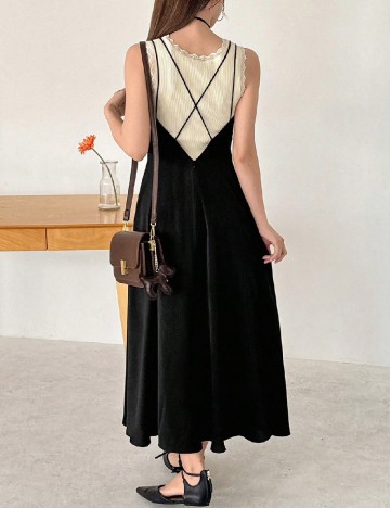 Rochie lunga Friful, negru