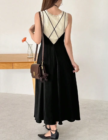 Rochie lunga Friful, negru