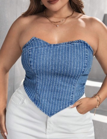 
						Top SHEIN CURVE, albastru