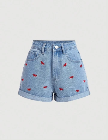 Pantaloni scurti SHEIN, albastru